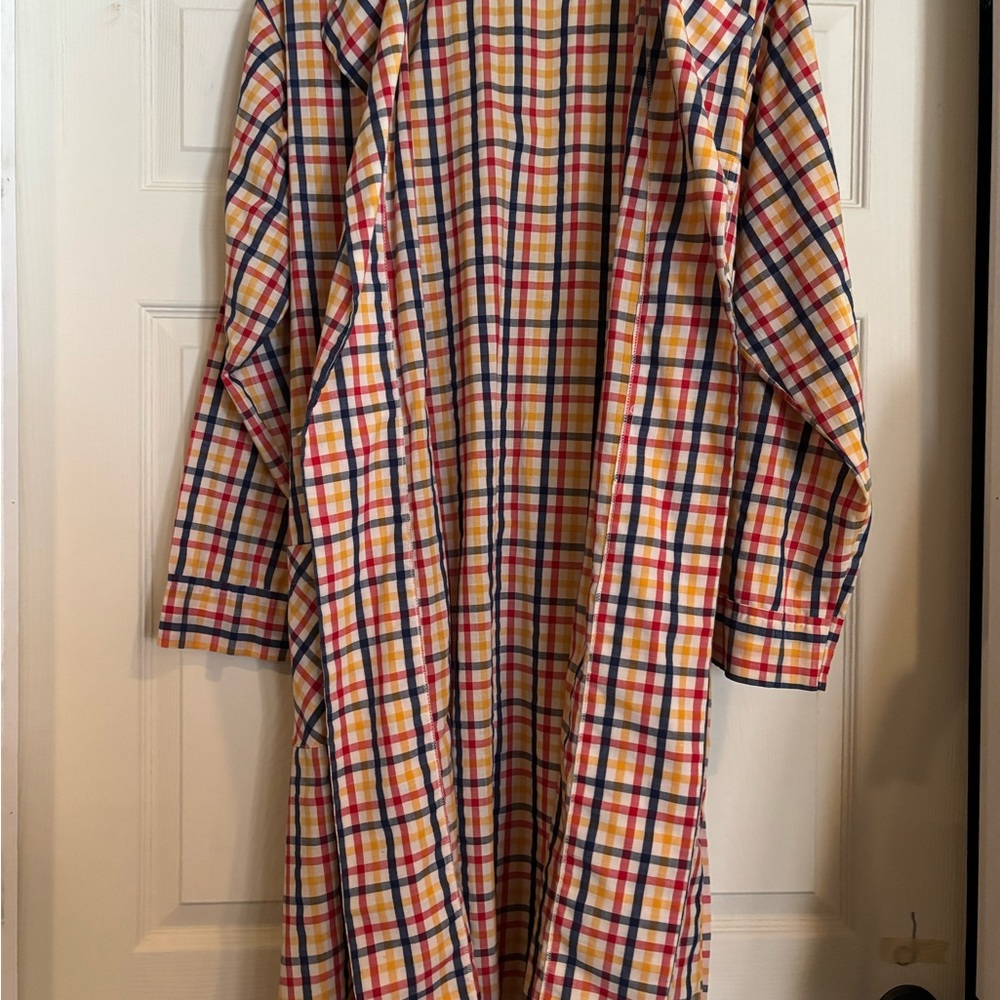 Men's Multicolor Plaid Robe - Picture 4 of 4